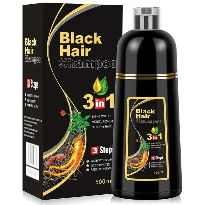 BLOSDREAM Black Hair Shampoo 3 in 1 Buy 1 Get 1 Free